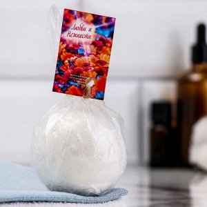 Шипучая бомбочка из персидской соли "Любви и нежности" с эфирным маслом персика, 140 гр