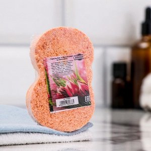 Бомбочка для ванны "С 8 марта с тюльпанами" с ароматом персика, оранжевая
