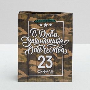 Пакет ламинированный вертикальный «С Днём Защитника Отечества, 23 февраля», S 12 ? 15 ? 5,5 см