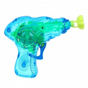 Мыльные пузыри «Пистолет световой» с насадкой и флаконом, 50 мл, цвета МИКС