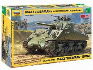 Сборная модель ZVEZDA Американский танк М4А2 "Шерман"