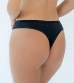 Трусы стринги из хлопка черные очень комфортные