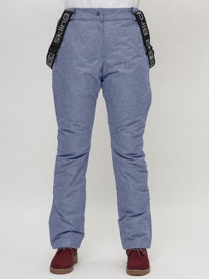 Полукомбинезон брюки горнолыжные женские серого цвета 55223Sr