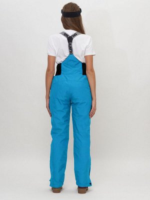 Полукомбинезон брюки горнолыжные женские голубого цвета 66789Gl