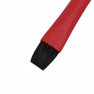 Кисть Roubloff соболь-микс серия Red flat № 12 ручка короткая красная/ покрытие обоймы soft-touch