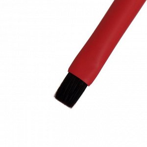 Кисть Roubloff соболь-микс серия Red flat № 8, плоская, ручка короткая красная, покрытие обоймы soft-touch