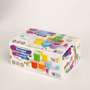 Набор для детского творчества «Рисуем пальчиками», 6 цветов