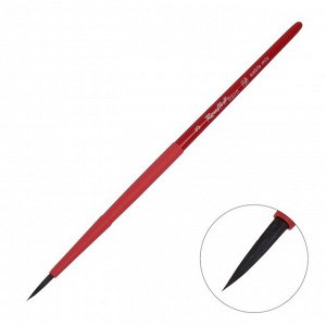 Кисть Roubloff соболь-микс серия Red round № 3 ручка короткая красная/ покрытие обоймы soft-touch