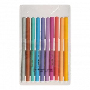 Фломастеры 10 цветов 2.0 мм Centropen 7550 TP Colour World Pastel, смываемые, европодвес