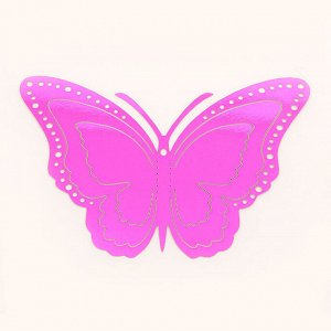 Интерьерные наклейки объемные "бабочки" 12 шт., цвет розовый