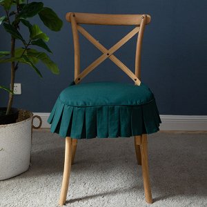Подушка на стул с юбочкой, цвет зеленый