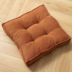 Подушка на стул квадратная, цвет оранжевый