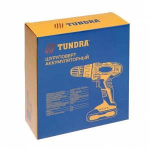Шуруповерт ТУНДРА, патрон БЗ до 10 мм, подсветка, Li-ion 1300 mAh=16V, 550 об/мин, 24 Н*м