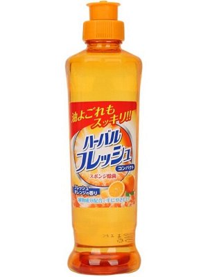 040733 "Mitsuei" Концентрированное средство для мытья посуды, овощей и фруктов с ароматом апельсина 250 мл. 1/36