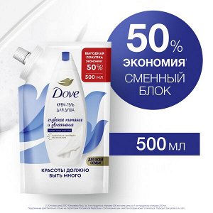 NEW ! Dove ГЛУБОКОЕ ПИТАНИЕ И УВЛАЖНЕНИЕ крем-гель для душа ДЛЯ ВСЕЙ СЕМЬИ 500 мл