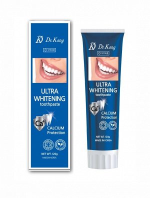 Зубная паста С КАЛЬЦИЕМ для укрепления и осветления эмали зубов Dr.Kang ULTRA WHITENING CALCIUM Protection, Ментол 120г. Корея