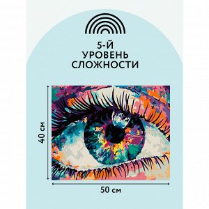 Картина по номерам на холсте ТРИ СОВЫ ""Волшебство взгляда"", 40*50, с акриловыми красками и кистями