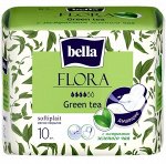 Прокладки гигиенические впитывающие Flora Зеленый чай 10 шт./уп.