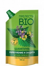 ПРЕЛЕСТЬ BIO®️ Шампунь &quot;Укрепление и Защита&quot; для всех типов волос, 500мл Дой-пак