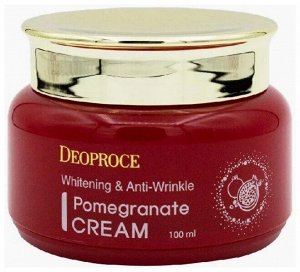 Крем для лица с экстрактом граната Deoproce Pomegranate Cream Whitening  Anti-Wrinkle 100 мл 1420А /М, шт