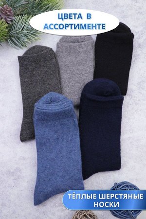 Носки шерстяные мужские GL726 в банке "Новогодние"