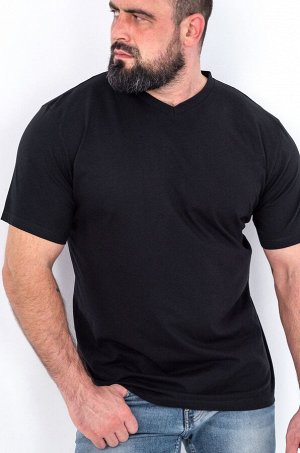 Мужская футболка больших размеров c V-вырезом