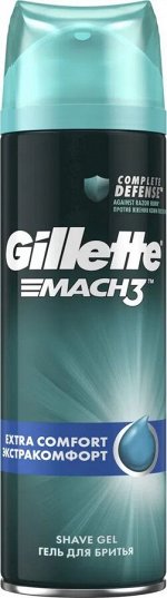 Gillette Гель для бритья Mach3 Complete Defense, экстракомфорт,  200мл