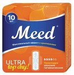 Meed®️ Гигиенические анатомические прокладки с крылышками для критических дней Ultra Top Dry в индивидуальной упаковке, 10 шт
