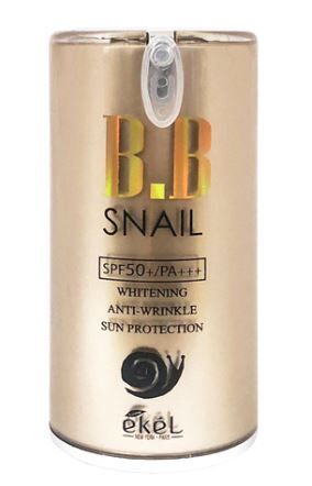 Ekel ВВ крем с экстрактом улитки для лица / BB Snail Cream SPF Whitening Anti-Wrinkle Sun Protector 50+/PA (Pump), 50 мл