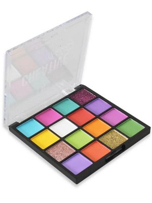 Палетка теней TF (Триумф) Creative Palette тон 04 разноцветная палетка с розовым глиттером 16 цветов