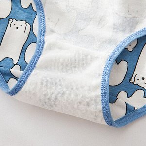 Трусы слип из дышащей ткани с влагоотводящим эффектом. Белый цвет с мультяшным животным принтом