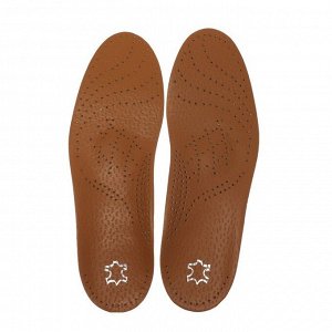 Стельки для обуви, амортизирующие, дышащие, с жёстким супинатором, 35-36 р-р, пара, цвет коричневый