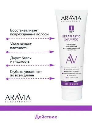 Шампунь-керапластик восстанавливающий с кератином Keraplastic Shampoo, 250 мл