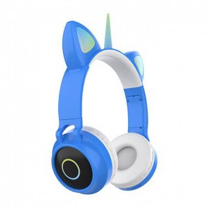 Наушники беспроводные "Единорожка", светящиеся, UNICORN EAR ZW-059, 400 mAh