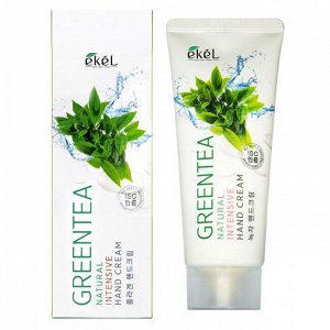 Крем для рук питательный Ekēl Natural Intensive Hand Cream GreenTea с зел чаем, туба 100мл