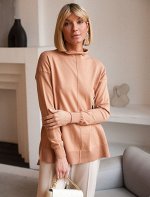 Свободный свитер тонкой вязки из хлопка