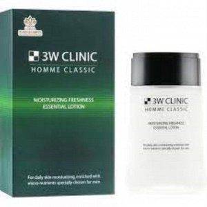 3W Clinic Тонер для лица мужской увлажняющий Homme Classic Moisturizing Freshness Essential Skin, 150 мл