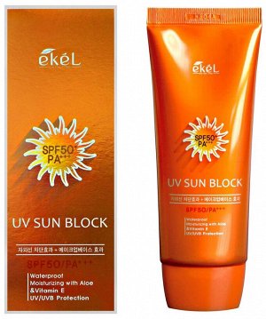 Крем солнцезащитный с экстрактом алоэ и витамином E - UV sun block SPF50/PA+++, 70мл