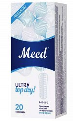 Meed®️ Гигиенические ежедневные ультратонкие прокладки усеченной формы Premium ULTRA TOP DRY, 20 шт