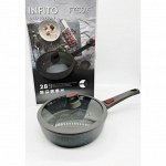 Сковорода глубокая с крышкой FESSLE INFITO ручка съемная диаметр 28 см