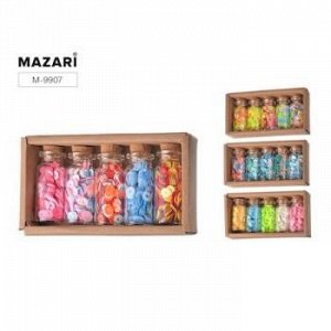Набор пайеток декоративных № 2, 5 цветов x 7 г, стеклянная колба M-9907 Mazari {Китай}