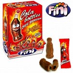 Жвачка FINI &quot;Кола бутылочка&quot; с начинкой: кола лимон лайм 6гр