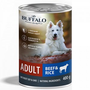 Mr.Buffalo конс 400гр д/соб Adult Говядина/Рис (1/9)