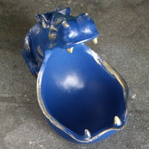 Подставка конфетница "Бегемот" синий, 22х30см