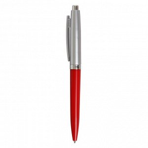 Ручка шариковая автоматическая "Лого. Прано" 0.5 мм, стержень синий, корпус красный + серебро
