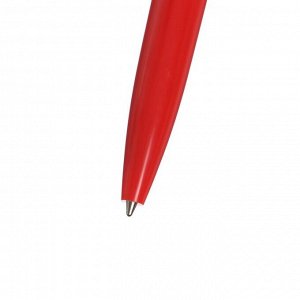Ручка шариковая автоматическая "Лого. Прано" 0.5 мм, стержень синий, корпус красный + серебро