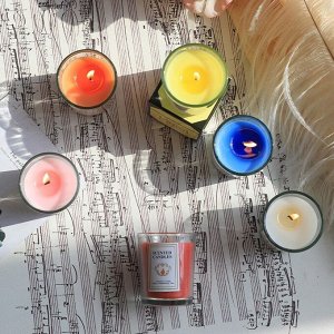 Свеча ароматическая в стакане Scented Candle, 80мл (Соевый воск)