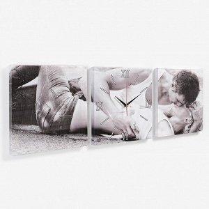 Часы настенные, модульные, серия: Люди, "Любовь", 35х110 см
