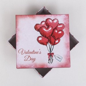 Подарочная коробка "Valentine's Day",квадратная ,19 х 19 х 12 см