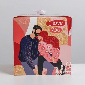 Коробка складная LOVE, 18 x 18 x 18 см